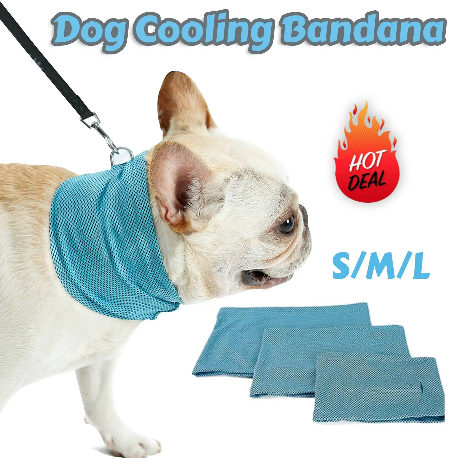Pañuelo de enfriamiento para perros - Bandana de refrigeración para caminatas y viajes con mascotas — imagen 1