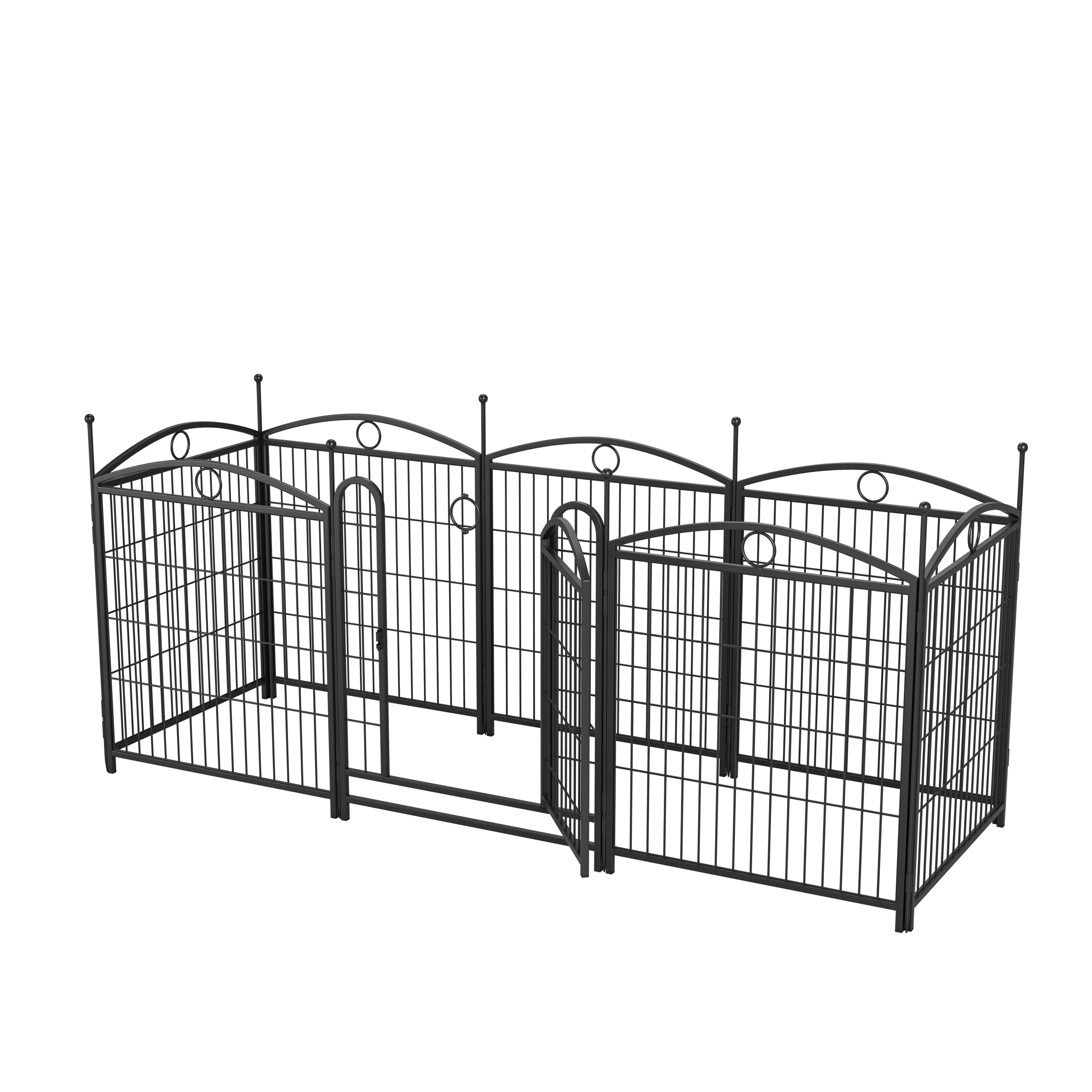 Dog Playpen Indoor 32 inch 8 Panels Metal Dog Pen Pet Dog Fence Outdoor Exercise Pen with Doors, Heavy Duty Dog Fence Puppy Pen for Large Medium Small Dogs Indoor Outdoor Foldable Pet Exercise Pen — image 34