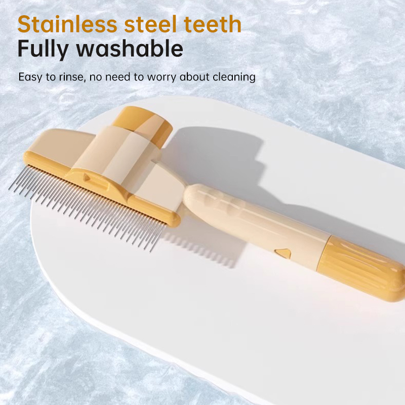 Dog & Cat Grooming Brush: Automatic Hair Remover with 1-Button Self-Cleaning & Massage — image 5