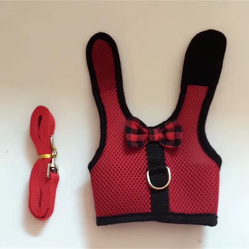 Rabbits Hamster Vest Harness With Leas Bunny Mesh Chest Strap Harnesses Ferret Guinea Pig Small Animals Pet Accessories S/M/L 4 — image 10