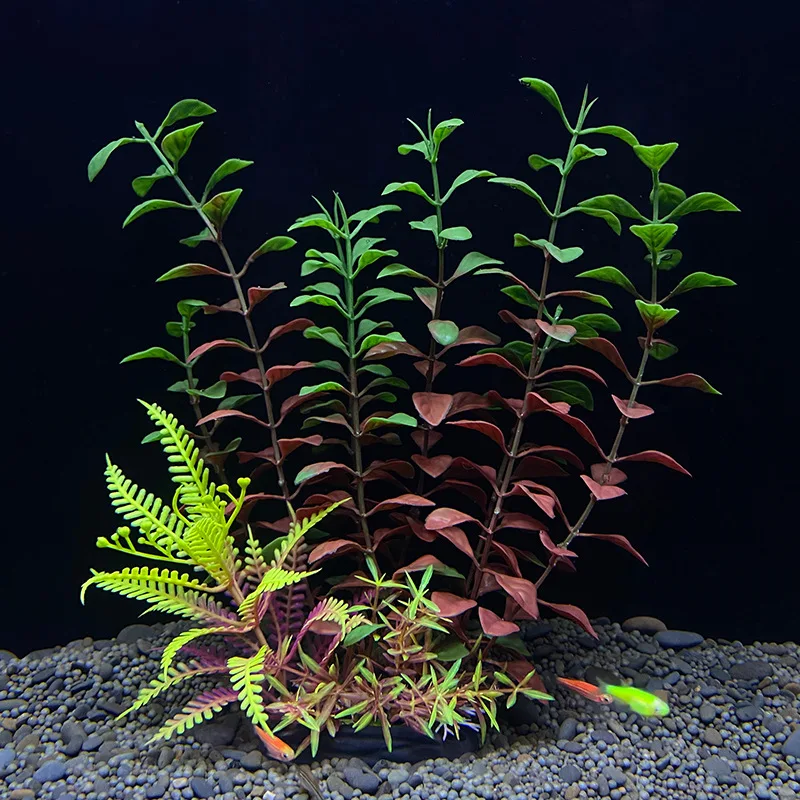 Plantas Acuáticas Artificiales de Plástico para Decoración de Acuario, Plantas Subacuáticas, Accesorios y Decoración para Pecera — imagen 1
