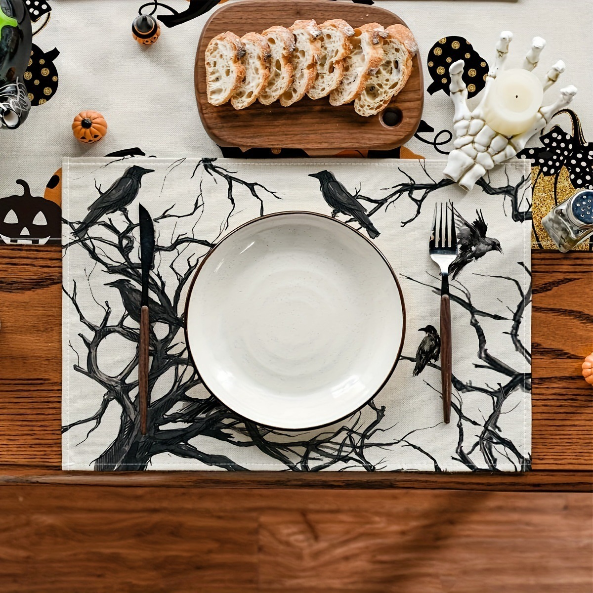 Manta de Comida para Halloween - Ambiente de Festival de Fantasmas — imagen 1