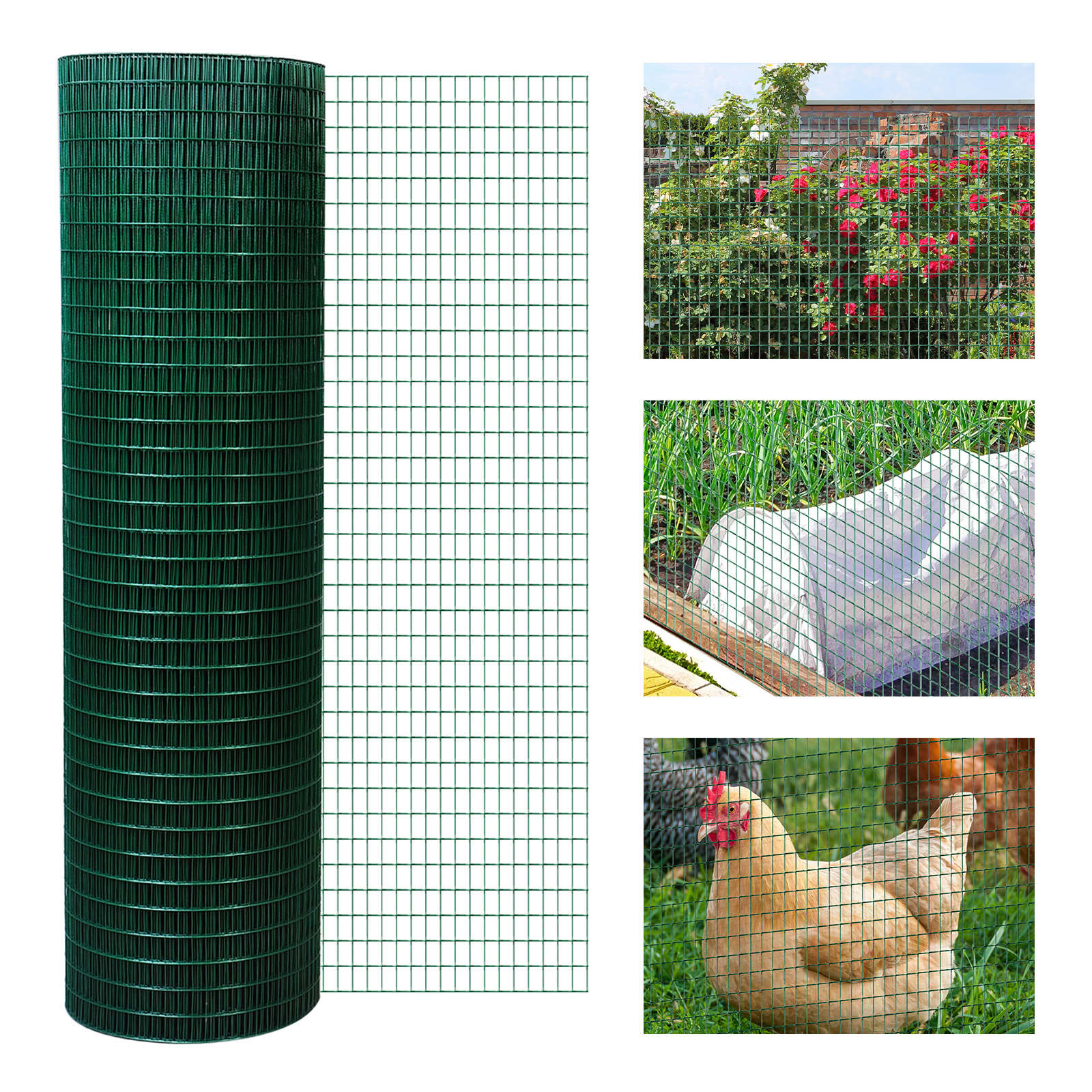 Malla de Alambre Galvanizado para Cages de Pollos, Conejos y Jardín con Recubrimiento PVC — imagen 3