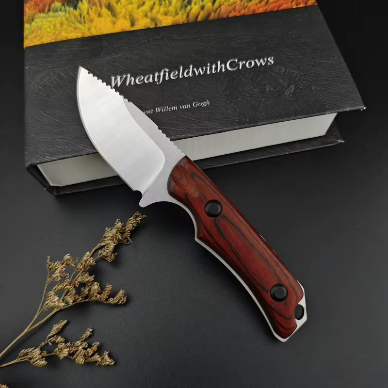 BM 15017 Two-tone G10 Handle 8Cr13Mov Blade Fixed Blade Straight Knife Outdoor Hunting Self-defense EDC with Sheath Knives — image 4