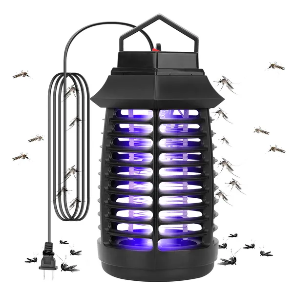 Atrapaluzas Eléctricos Lámpara UV Asesino de Mosquitos Luz Trampa de Plagas Insecto Cazador — imagen 4