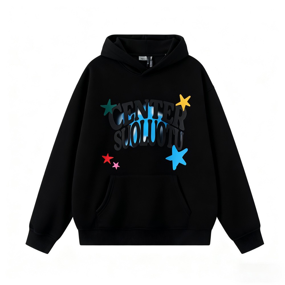 Street Style Letter Butterfly Print Hoodie, Casual Unisex Oversized Sweatshirt for Youth — image 7