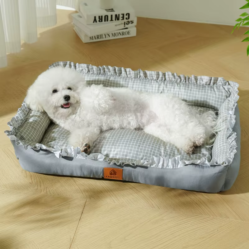 Camas para Perros Pequeños Medianos Grandes y Gatos, Cama de Invierno para Mascotas, Diseño Ancho Lateral Elegante, Muy Suave y Calmante para Dormir y Acalorar a los Perros — imagen 1