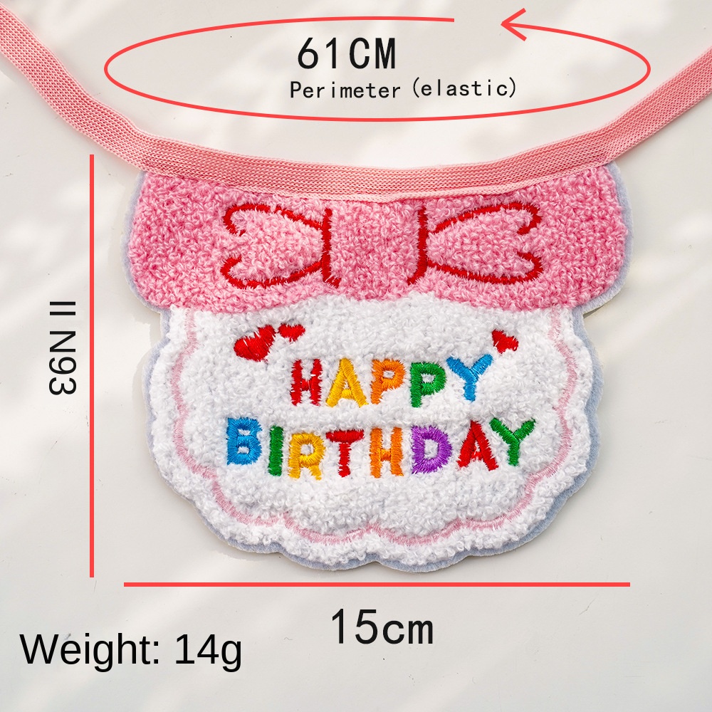 Pet birthday drool scarf cat bib scarf dog cat hat — image 18