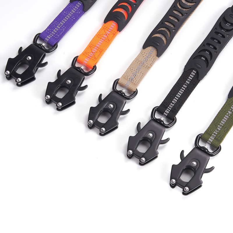 Cinturón de Trazo Reflejos y Resistente a Explosiones para Perros Grandes y Medianos, Color Khaki — imagen 3