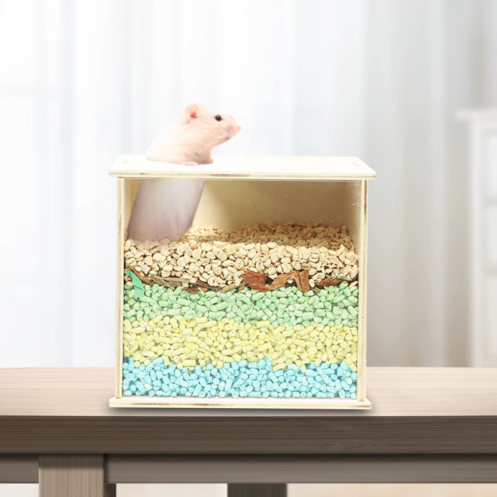 Caja de Baño de Arena para Hámsters, Habitación de Excavación, Fácil de Limpiar, Caja de Limpieza para Animales Pequeños — imagen 1