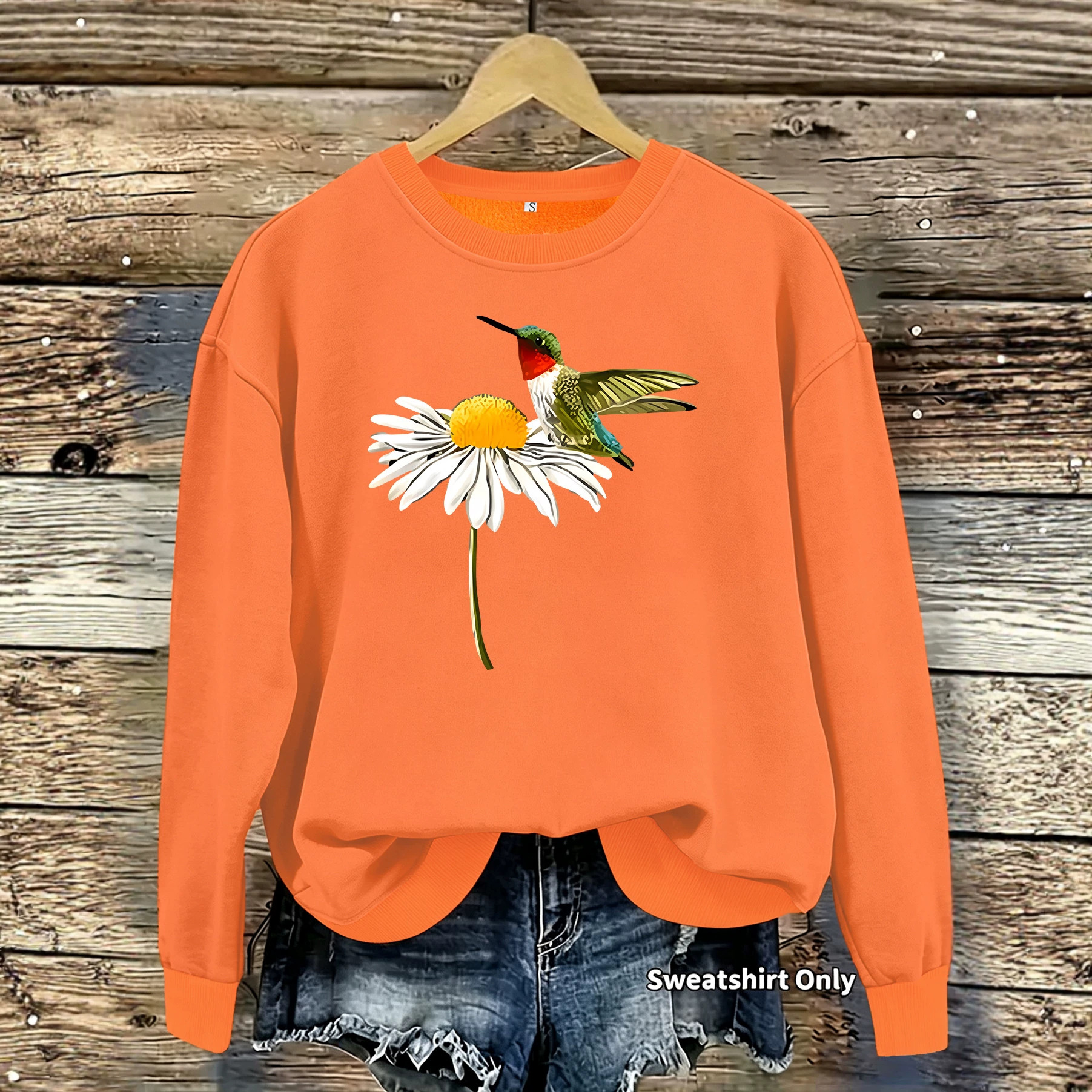Daisy and Hummingbird Printed Hoodie — image 5