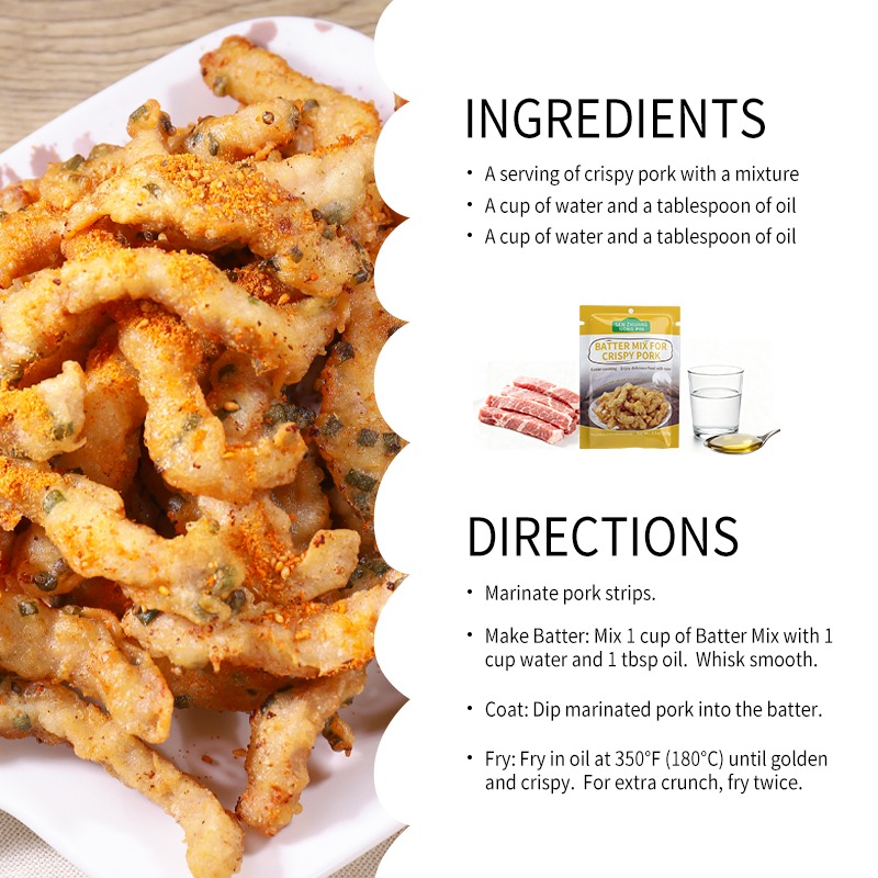 3pc Crispy Pork Coating Mix - Elevate The Flavor Of Chicken, Pork, Seafood, Cheese, And Vegetable Dishes — image 2