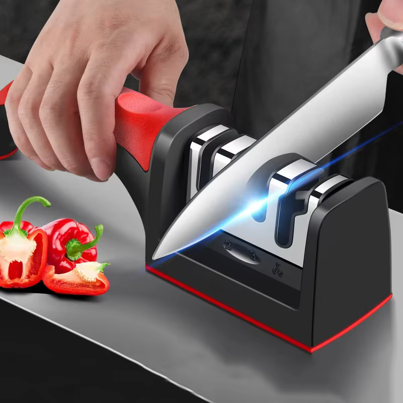 4-Segment Knife Sharpener Knife Sharpeners for Kitchen Knives Stainless Steel Three-Purpose Sharpening Stone for Kitchen Tools — imagen 2