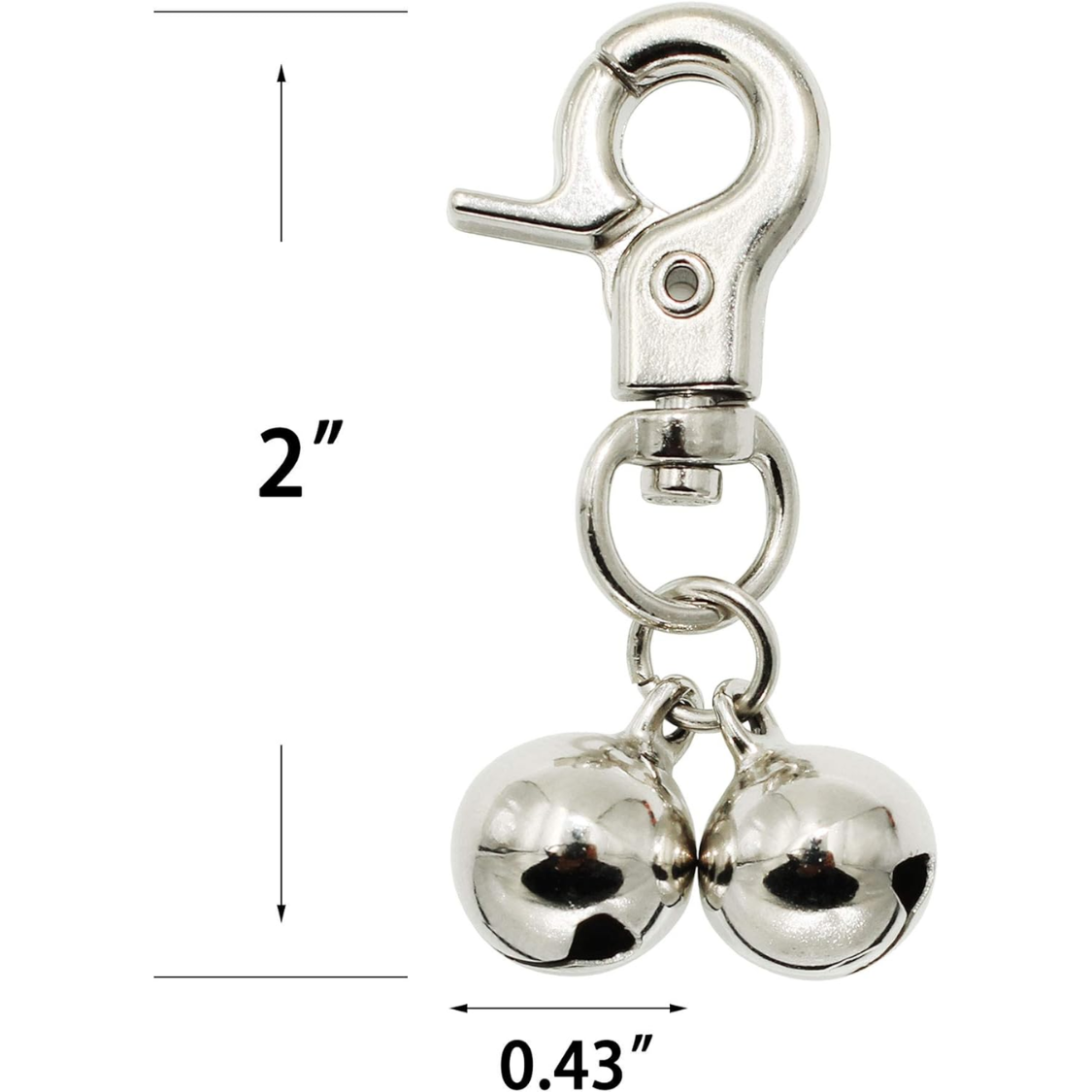 Bells For Dog Collars 2 Pack Stainless Steel Bell Necklace For Dogs Cat — image 4
