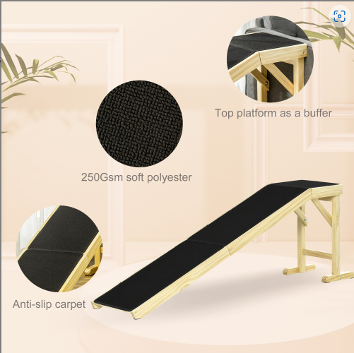 Ramp For Dog Bed, Pet Ramp For Dog With Non-slip Carpet And Top Platform — image 4