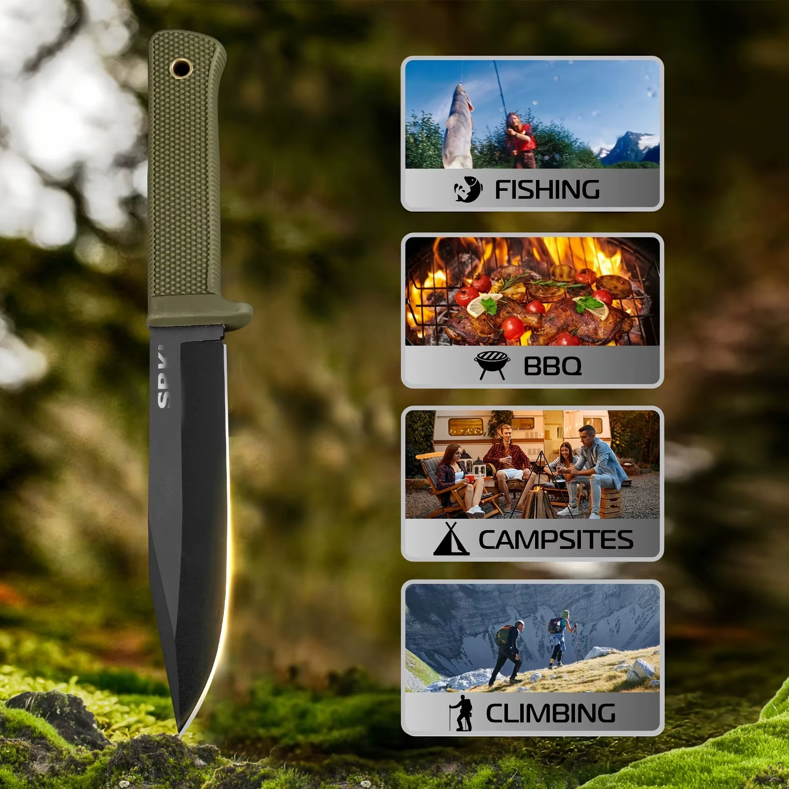 Outdoor beauty knife, high hardness, sharp and durable, self-defense, mountaineering, fishing, hunting — image 5