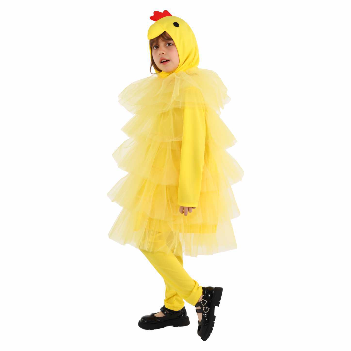 Children's Day Halloween Animal Stage Performance Costume Yellow Chick Cosplay Costume Performance Wear — image 3