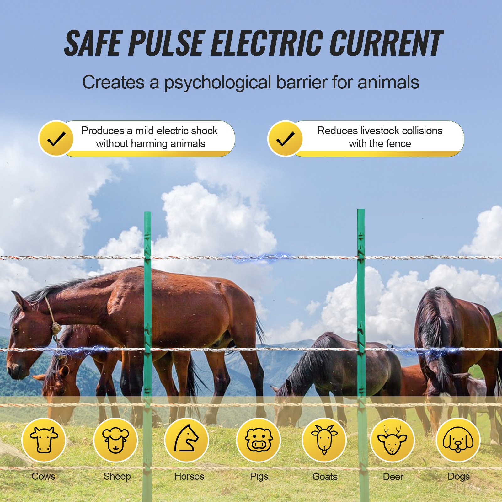 Electric Fence Wire, 2625Ft 800M Portable Polywire, 3/32" Diameter 9 Mixed Metal Strands For Reliable Conductivity And UV, Rust Resistance, Fencing Rope Line For Horse, Cattle, Livestock — imagen 3