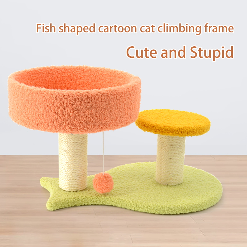 Cat Climbing Cat Nest Integrated Cat Stand Small Cat Tree Sisal Cat Toy Cat Jumping Platform Grab Board Cat Grab Column — image 2