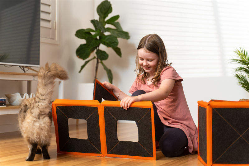 Cardboard Cat House Scratcher Breathable Pet Foldable Cat Toys And House For Cats — image 5