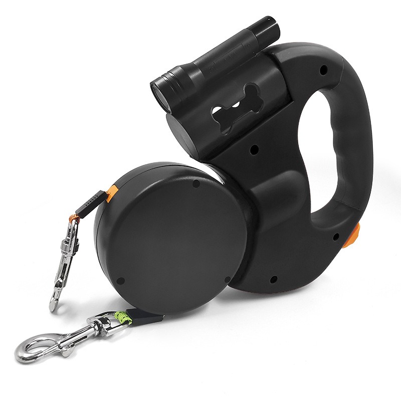 Automatic Retractable Leash With LED Flashlight One Tow Two Double-Headed Dog Walking Leash Dog Chain Pet Supplies — image 12