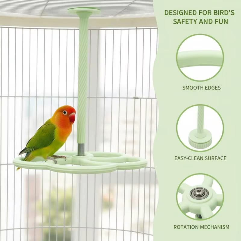Juguete Interactivo para Loro con Molino Giratorio, Soporte Suspendido, Alivia el Aburrimiento, Permite Morder y Jugar, Autoentretenimiento, Rompecabezas para Pájaros — imagen 5