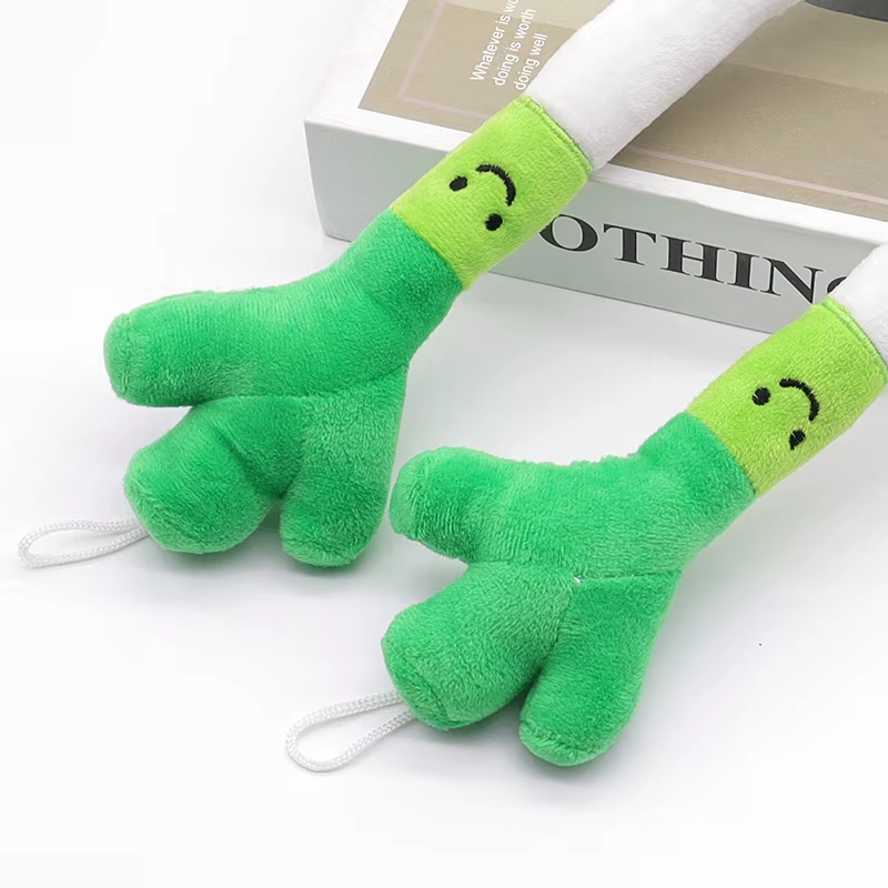Plush Pet Chew Toys Bite Resistant Simulated Scallion Bell Sounding Teeth Cleaning Interactive Playing Supplies For Dog Cat — image 3