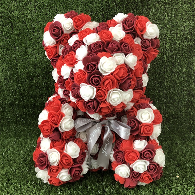 Creative Tanabata Valentine's Day Simulation Flowers Bear Eternal Flowers Foam Bear Roses Bear Gift Box Hug Bear — image 20