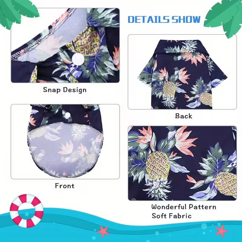 Ropa de Verano para Perros: Camisetas de Playa para Pequeños y Medianos Canes, Perfectas para Pugs, Bulldog Frances y Cachorros — imagen 3