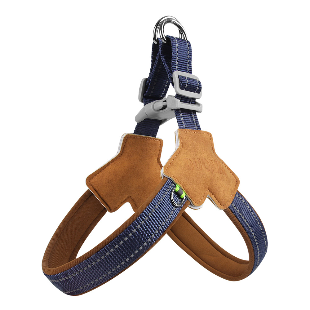 Dog Harness Chest Strap for Small and Medium Dogs, Reflective Leash for Outdoor Walking, Anti-Pull Design for Corgi, Bichon — image 7