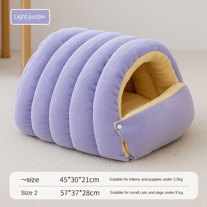 Pet Closed Nest Thickened Warm Detachable Washable Dual purpose Small and Medium sized Dog and Cat Deep Sleeping Nest Mat — image 7