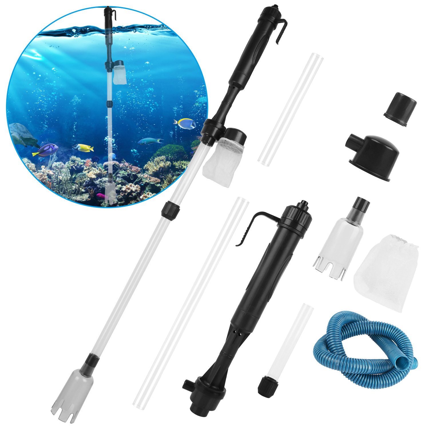 Battery-Operated Aquarium Vacuum Gravel Cleaner For Fish Tank — image 2
