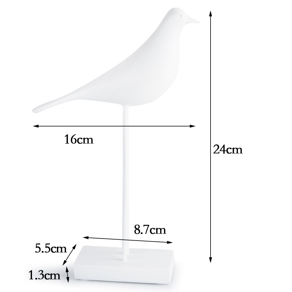 Decoraciones de pájaros palomas en negro y blanco creativas para decorar el hogar — imagen 4