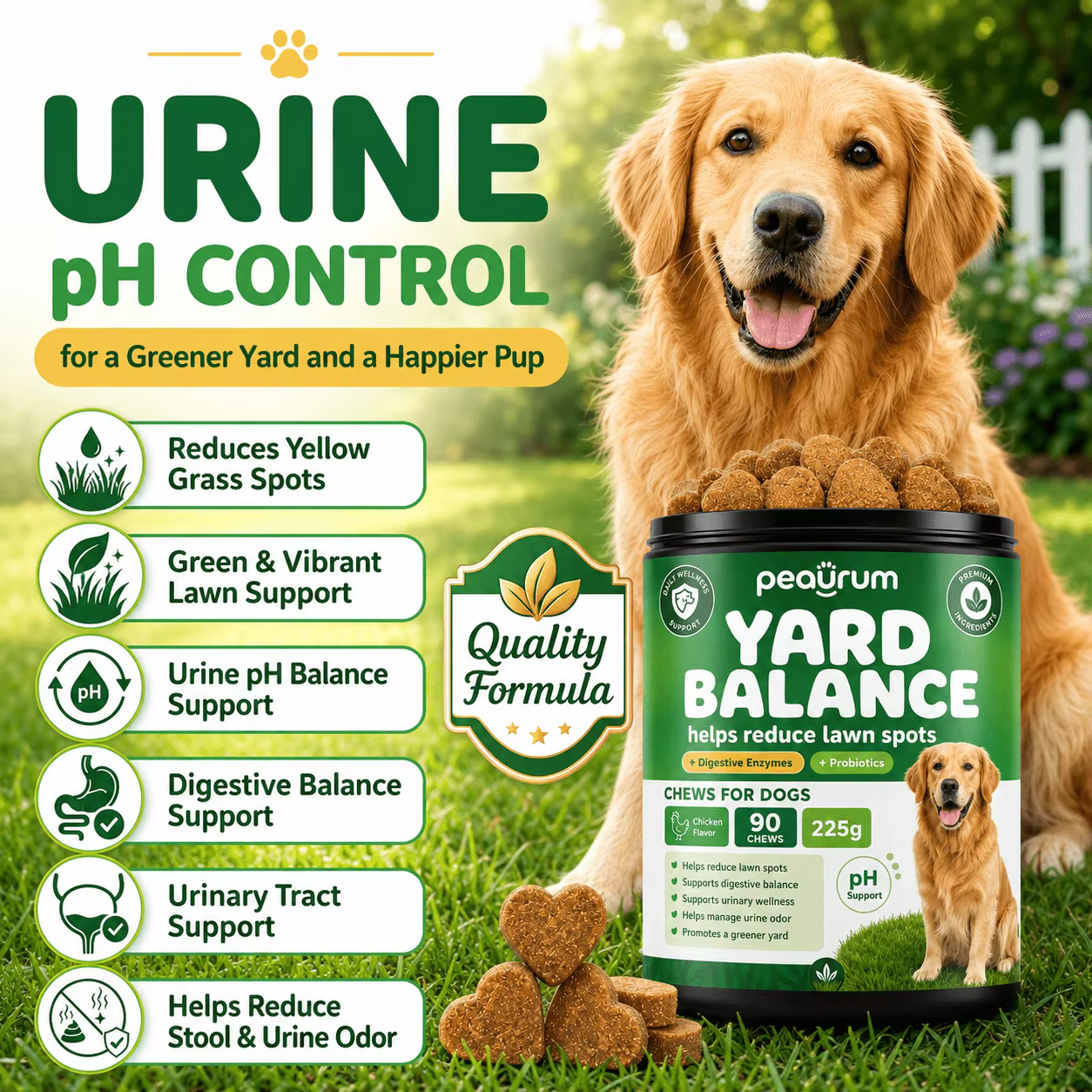 Dog Urine Neutralizer, Lawn Special - Green Grass Soil Dog Food, 90 tablets — image 2