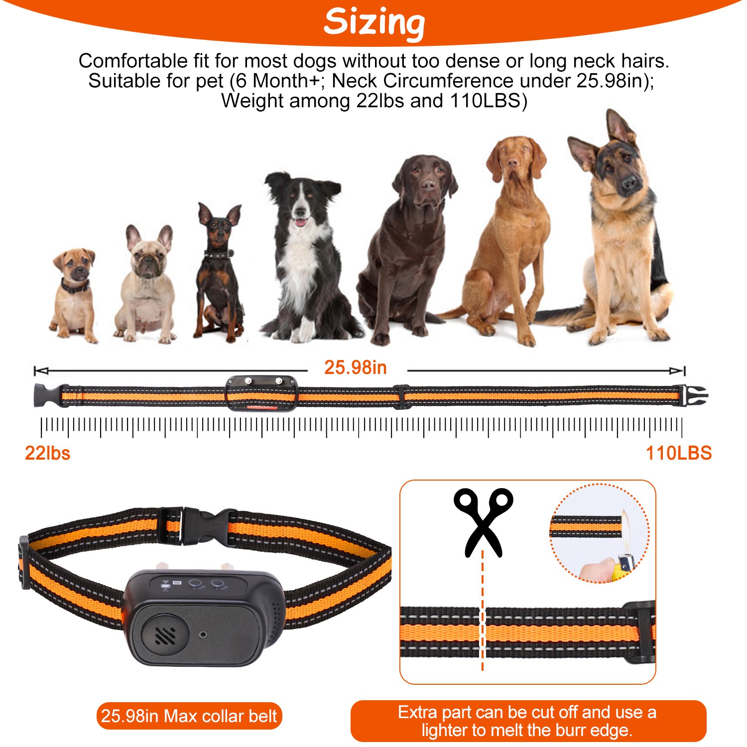 Collar de Adiestramiento para Perros IP65 Resistente al Agua con Voz, Vibración y Corrección Eléctrica - 3 Canales, Transmisor Recargable con Grabación y Bloqueo de Teclado — imagen 12