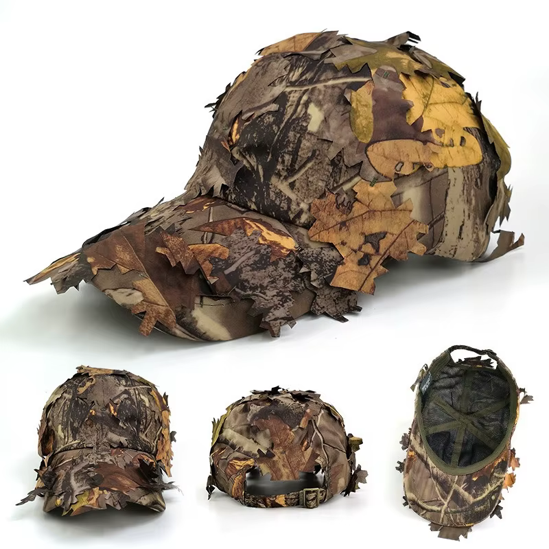 Men's 3D Leaf Camo Baseball Cap, Adjustable Quick Dry Tactical Sniper Hat for Outdoor Hunting Fishing Airsoft Multi-color — image 2