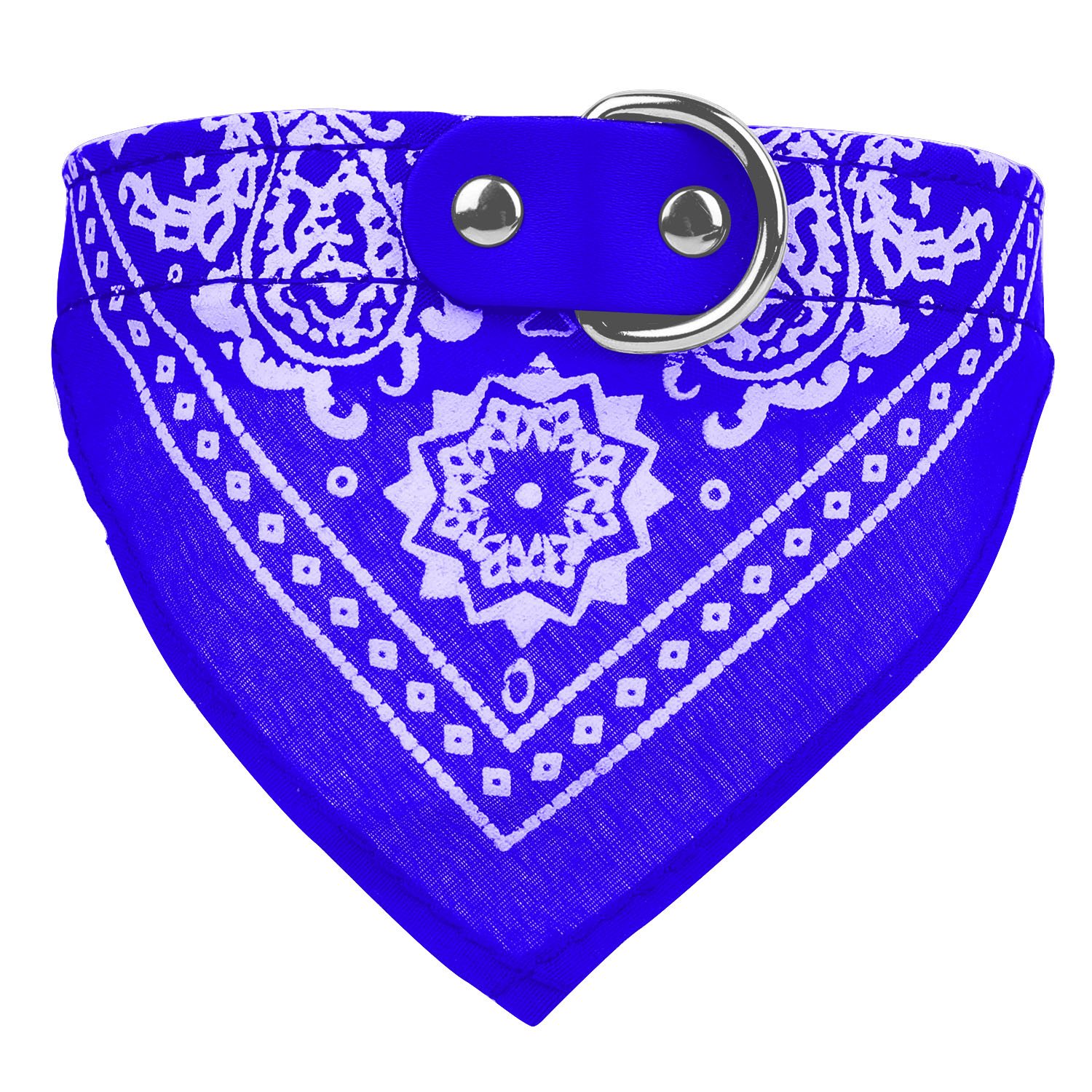 Collar de Piel Ajustable para Mascota con Pañoleta Triangular — imagen 1