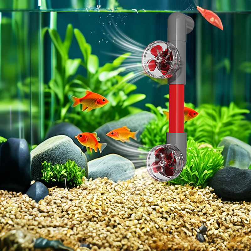 4-Blade Auto-Rotating Fan Kit for Fish Tank Outlet - Clover Accessories, Aquarium Filter Screen Add - ons — image 4