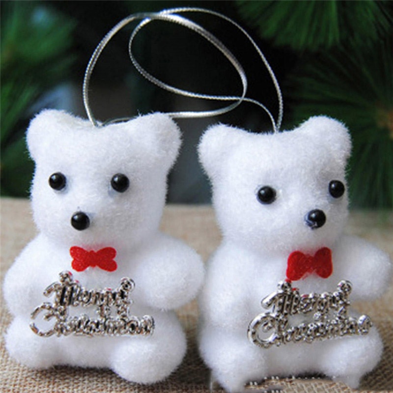 2Pzs/Bolsa Adorables Osos y Renos Navideños de Espuma Blanca para Colgar en el Árbol de Navidad, Regalo para Niños, Decoración del Hogar, Envío Gratis — imagen 2
