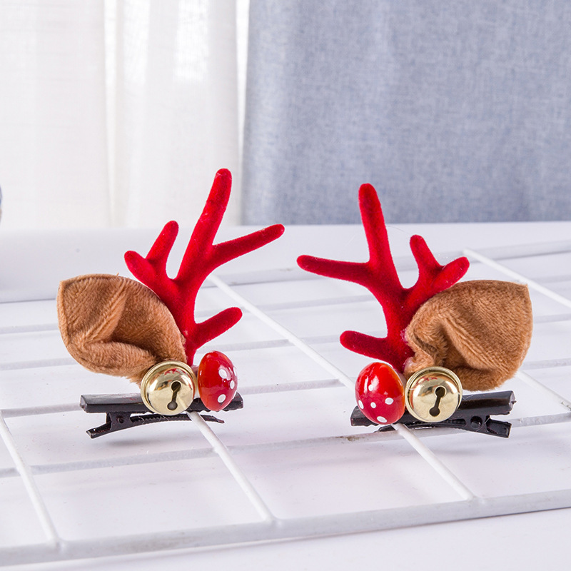 Deer Horn Headwear Hairpin Fairy Christmas Clip Hairpin Photo Taking Hairpin Cute Clip — image 13