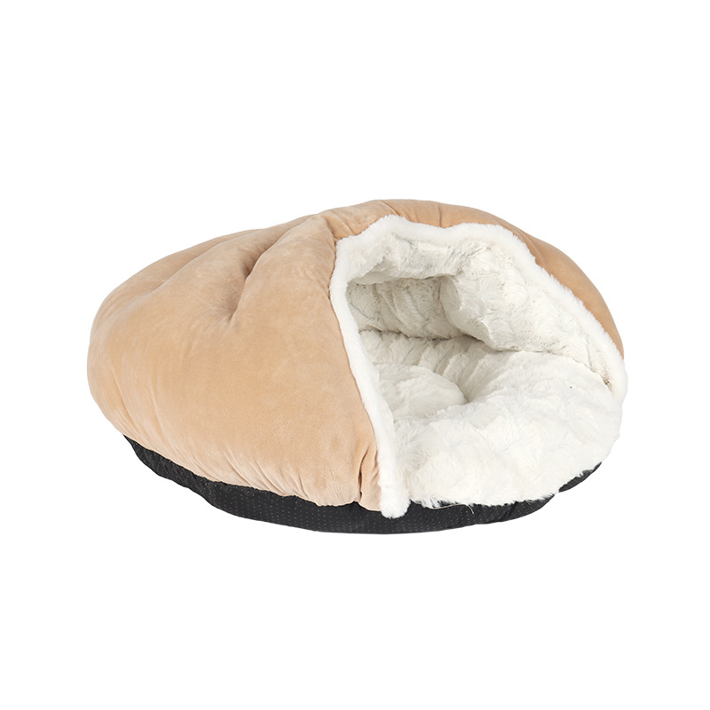 PSM winter warm plush dog kennel closed yurt slippers cat sleeping bag cat kennel pet pad — image 6