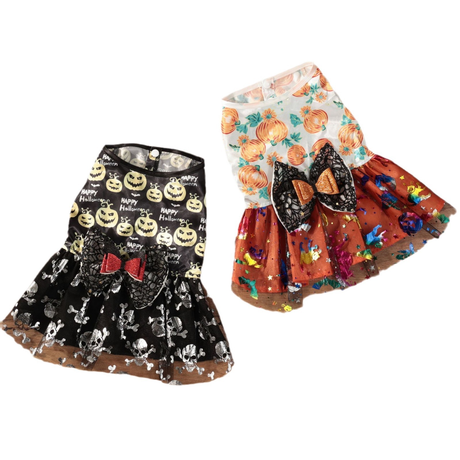 Halloween Pet Dog Cat Costume Mesh Pumpkin Dress for Medium and Small Dogs — image 6