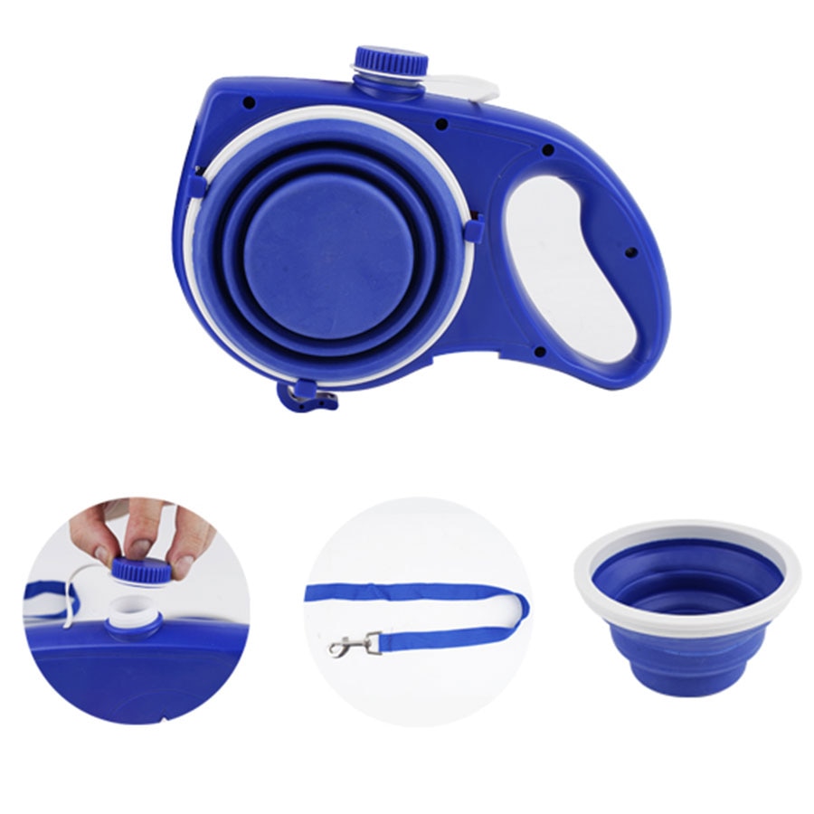 Cuerda Retráctil para Perros Duradera de Nylon con Botella y Tazón Extensible para Paseos y Ejercicio — imagen 4