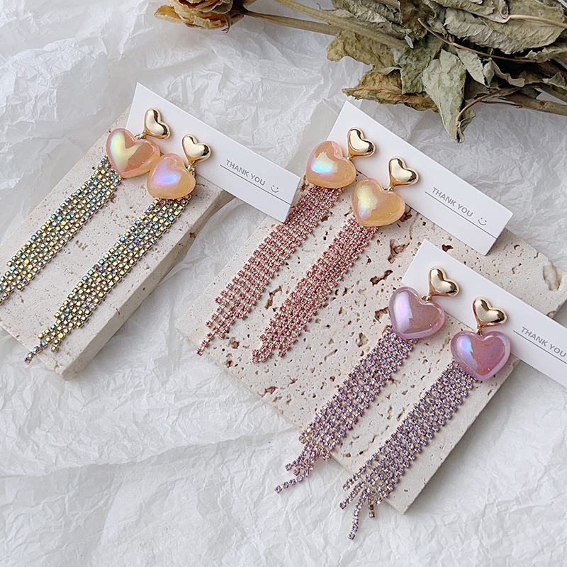 Pulseras de Orecillas con Tassel para Mujer Estilo Largo Temperamento de Amor — imagen 8