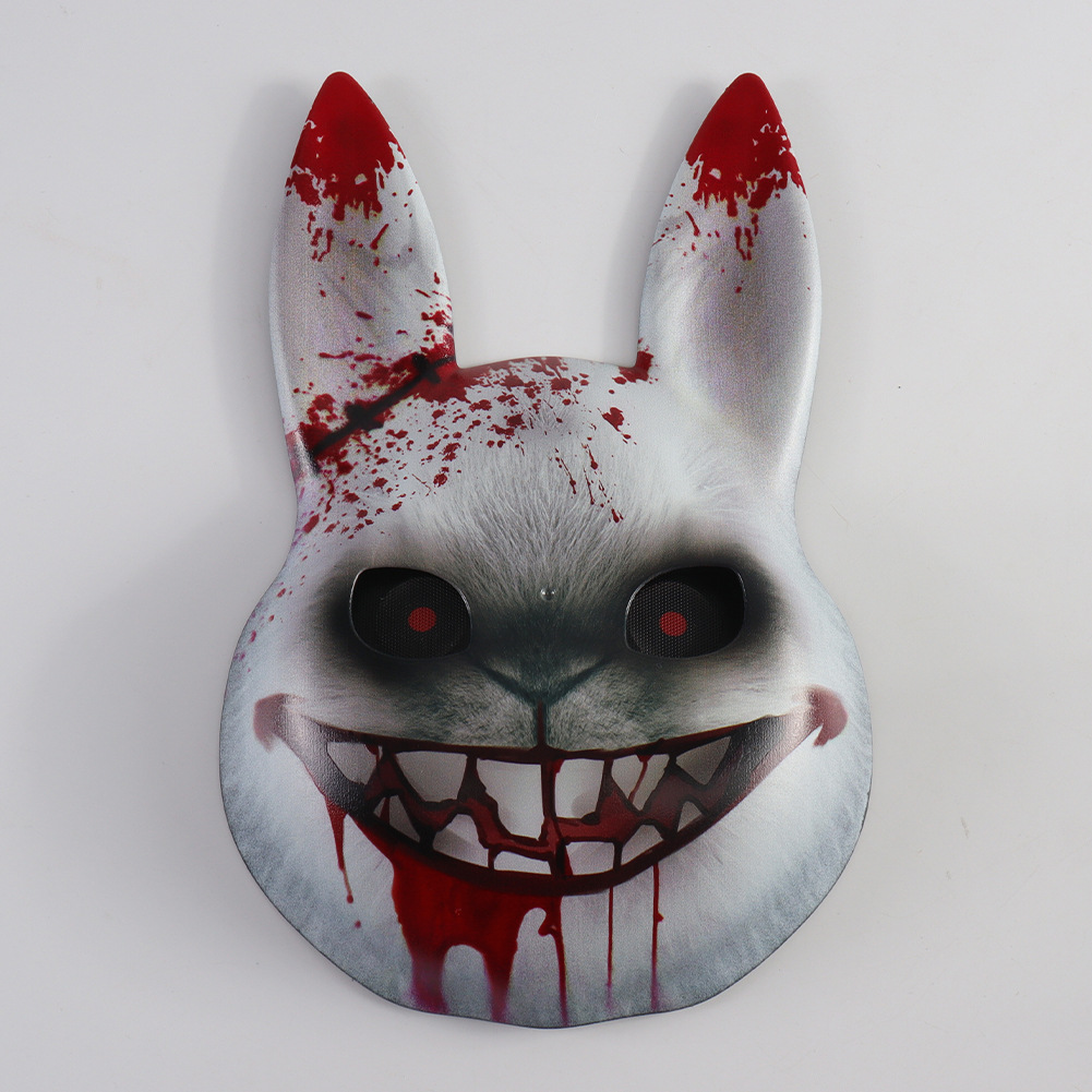 Halloween Mask Bloody Horror Rabbit Face Cover Rabbit Ears Mask Cosplay Costume Party Prop — image 5