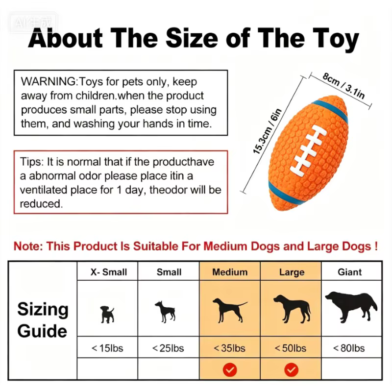 Pelotas de Látex que Hacen Ruido para Perros Grandes - Juguetes con Sonido para Canes Pequeños y Grandes Accesorios para Mascotas — imagen 5