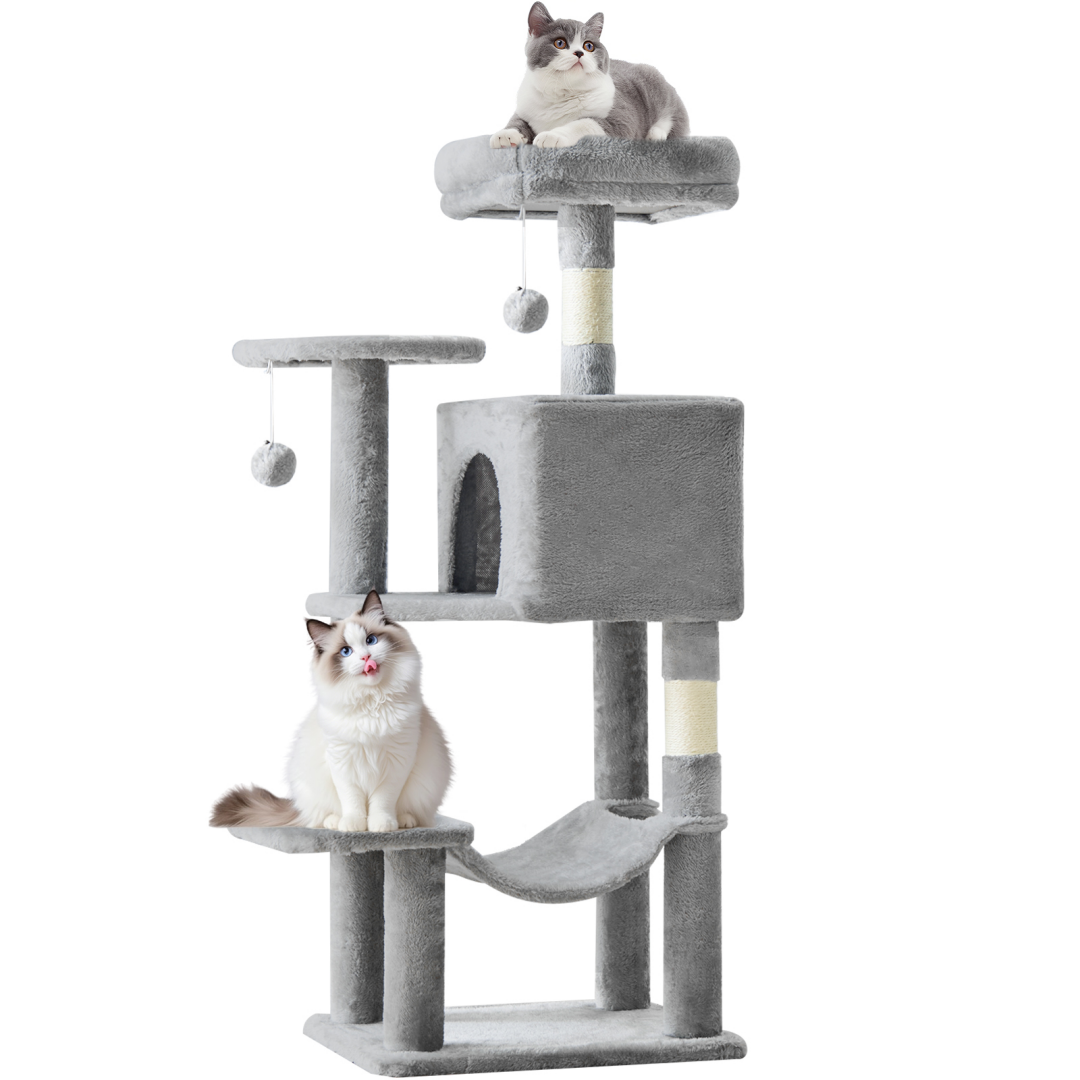 Torre para Gatos de Alto Rendimiento: Arbol Climático con Postes de Escarbar de Sisal Natural — imagen 12
