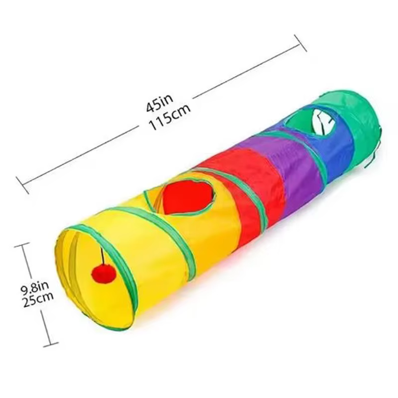 Túnel de Gato Juguete Colapsable para Actividad Mental y Escondite para Mascotas Felinas y Perros Pequeños Indoors y Outdoors — imagen 5