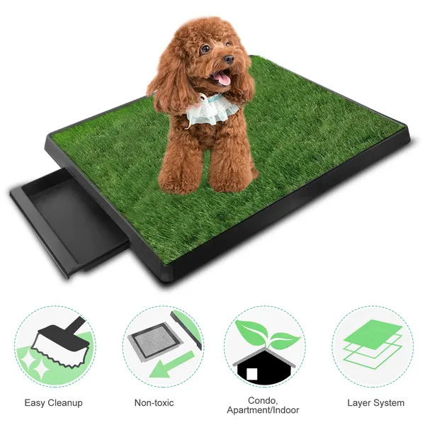 Piso Artificial para Entrenamiento de Cachorros y Gatos - Pasto Sintético para Baños de Mascotas — imagen 2