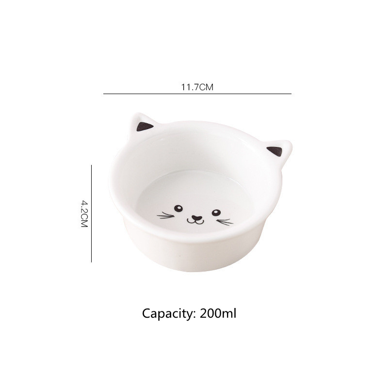 Ceramic Small Cat Face Shape Pet Food Bowl Cat Bowl Dog Bowl Universal And Easy To Clean — image 9